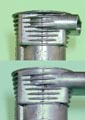 Comparison of upper crankcase castings between the two thin-lug crankcase variants