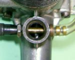 Carburettor detail showing excessive choke area