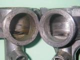 Upper crankcase flanges of Mk II (left) and Mk III (right) Vulture cases
