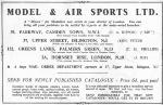 Model & Air Sports advertisement—Aeromodeller, August 1947